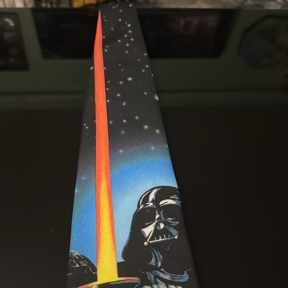 Vintage EUC Wally Wear Ralph Martin & Co Star Wars Poster Art Print Neck Tie - Picture 3 of 7
